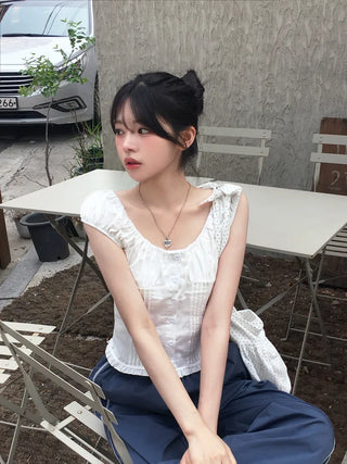 Pleated shirred blouse
