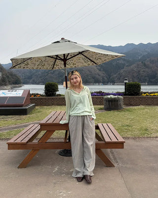 Deep Johnny Color Linen Sheer Pullover