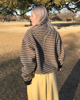 Half-zip border fleece