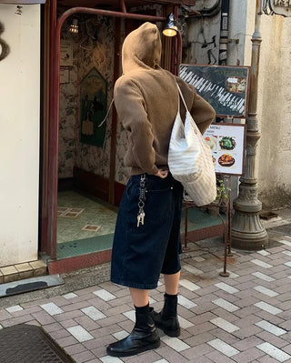 (Unisex) Knit Hooded Hoodie