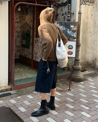 (Unisex) Knit Hooded Hoodie
