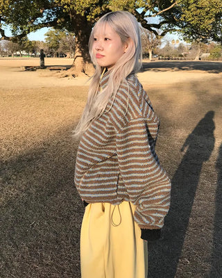 Half-zip border fleece
