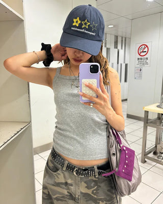 Three-Star Stitch Cap