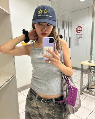 Three-Star Stitch Cap