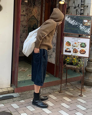 (Unisex) Knit Hooded Hoodie