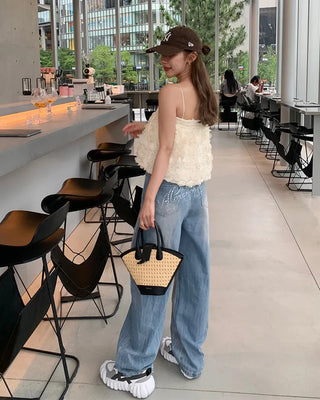 Flower sleeveless blouse