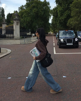 (ORIGINAL) Double Unique Seam Wide Denim Pants