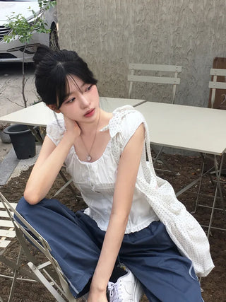 Pleated shirred blouse