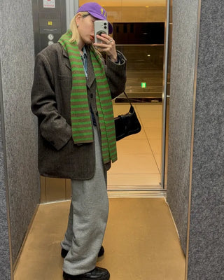 (Unisex) Herringbone Dart Line Single Jacket