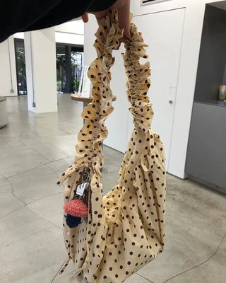 Dot Drawstring Shoulder Bag