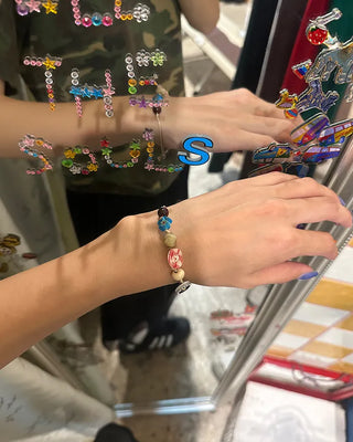 Unique button stone bracelet