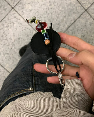 Long beaded key ring
