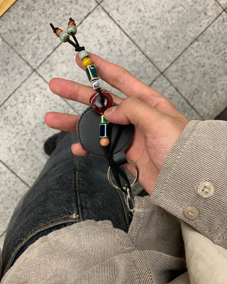 Long beaded key ring