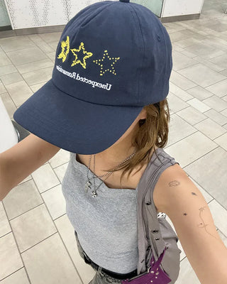 Three-Star Stitch Cap