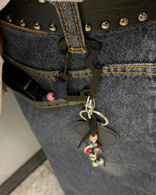 Long beaded key ring