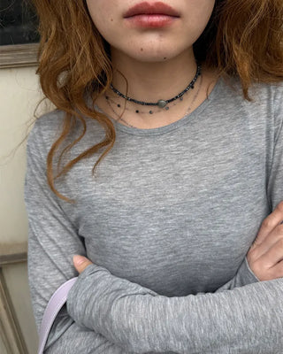 Minimalist beaded necklace