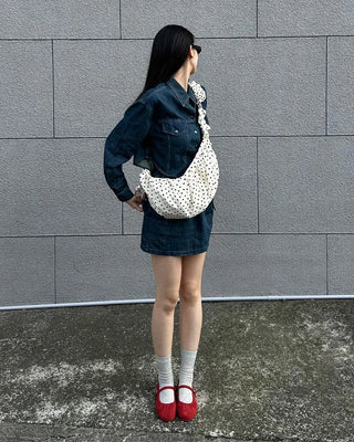 Denim shirt and skirt set