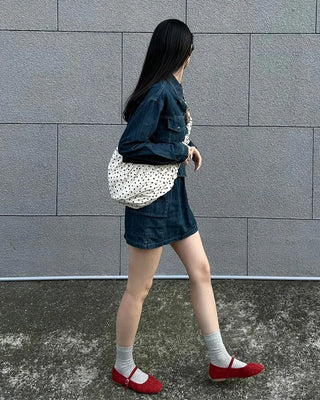 Denim shirt and skirt set