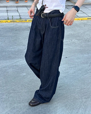 Square-toe simple loafers