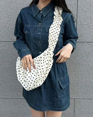 Denim shirt and skirt set