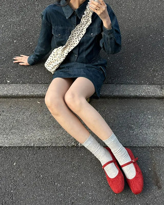 Denim shirt and skirt set