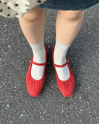 See-through ribbed socks