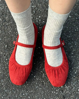 See-through ribbed socks