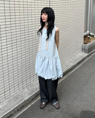 Balloon Shirred Mini Dress
