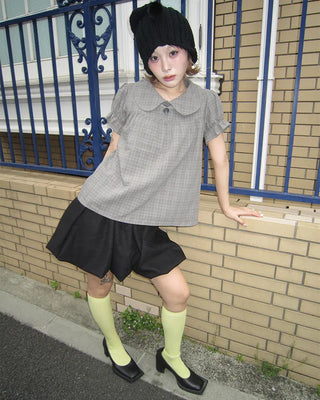 Simple summer ribbed knee-high socks