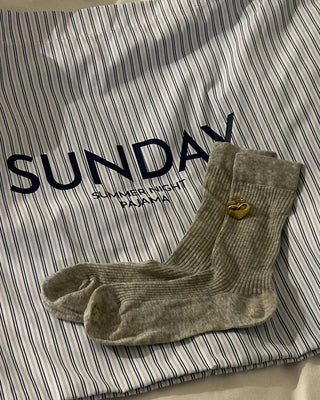 See-through ribbed socks