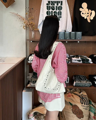 Striped long-sleeved T-shirt