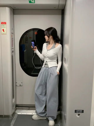 Slim Button Cardigan