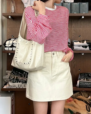 Basic cotton mini skirt