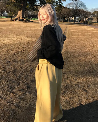 Argyle patch knit