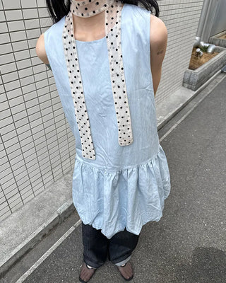 Balloon Shirred Mini Dress