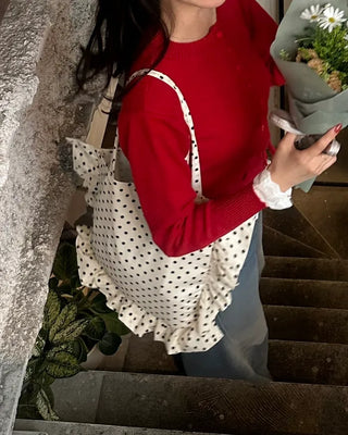 Lace-layered string cardigan