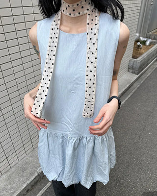 Balloon Shirred Mini Dress