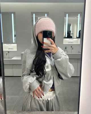 68 Patch Cropped Hoodie