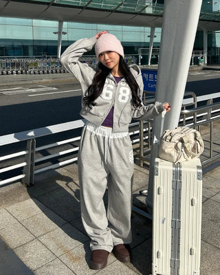 68 Patch Cropped Hoodie