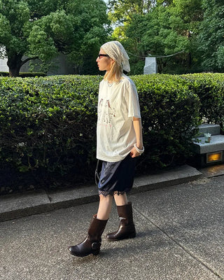 Double Horse Print Half T-Shirt