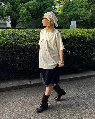 Double Horse Print Half T-Shirt