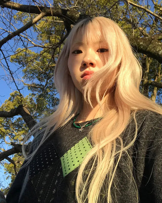 Argyle patch knit