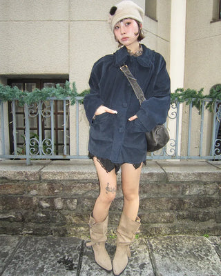 Custom suede long boots