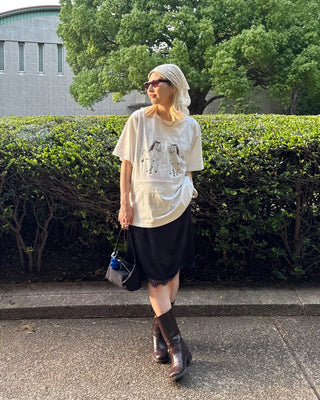 Double Horse Print Half T-Shirt