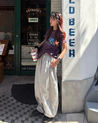 (Unisex) Center Seam Sweat Balloon Pants
