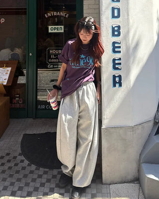 (Unisex) Center Seam Sweat Balloon Pants