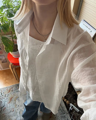 Punching block flower stitch camisole