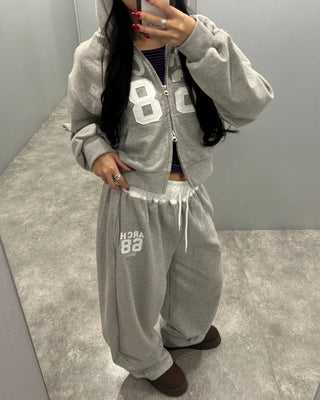 68 Patch Cropped Hoodie