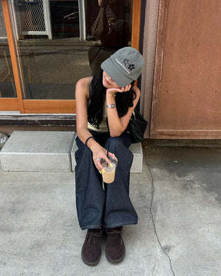 Wide Flare Rigid Denim Pants
