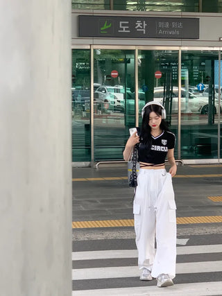 Sporty Cross Cropped T-Shirt (2 colors)